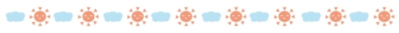 にこにこ太陽と雲のラインです。