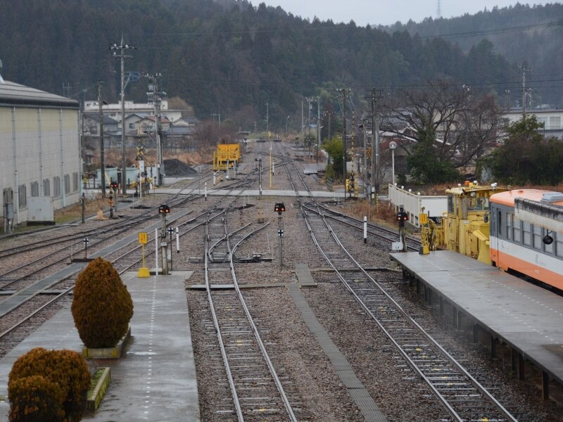 終着駅となった穴水駅