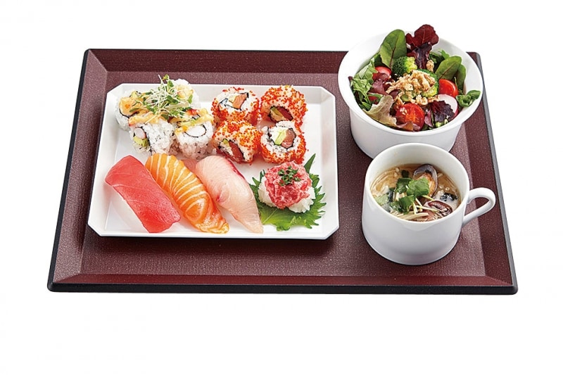 にぎりとロールのランチプレート