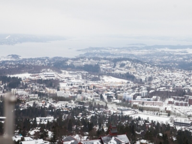 オスロ市内を一望