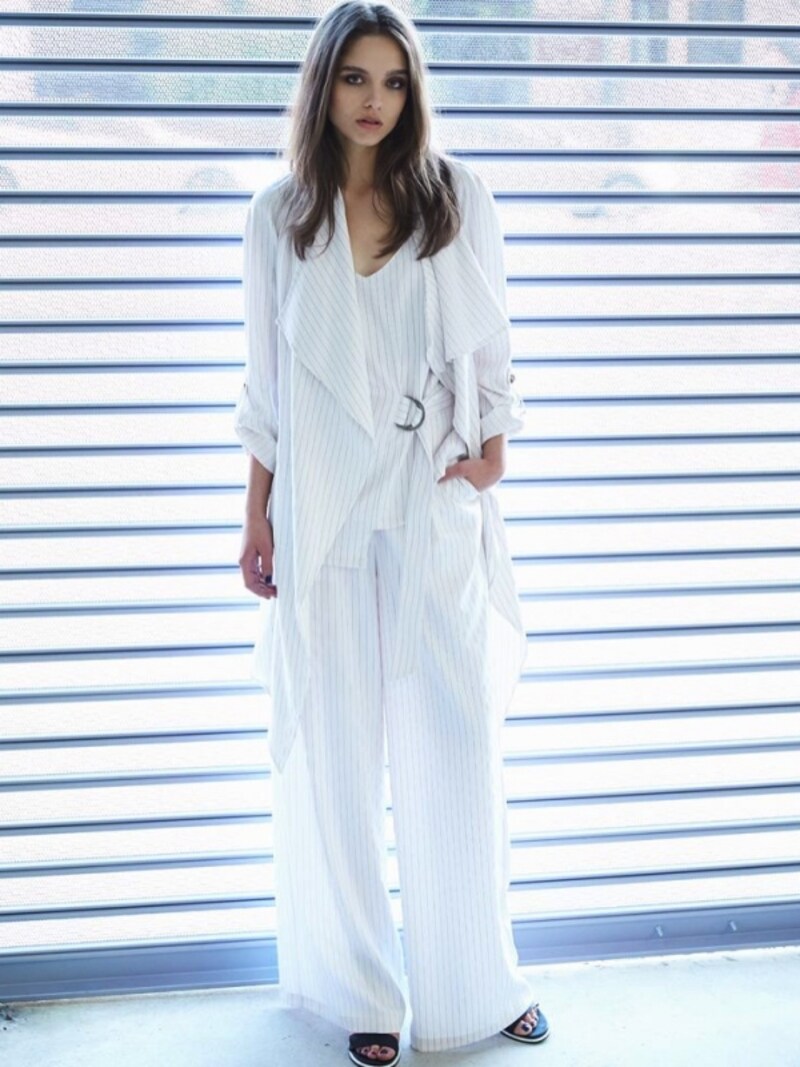 MINTY MEETS MUNT／neo trench pinstripe