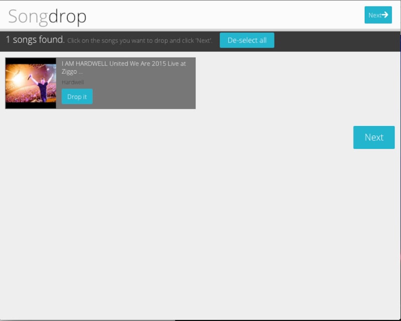 お気に入りの音楽をドロップ