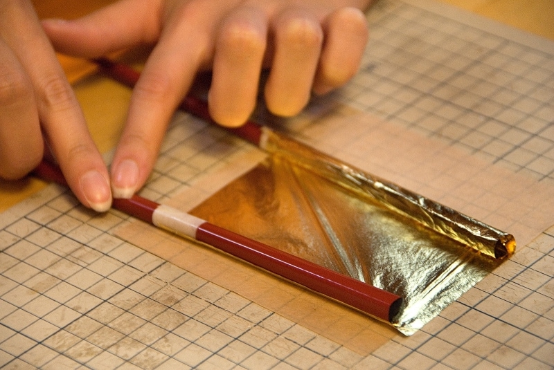 金箔貼り体験