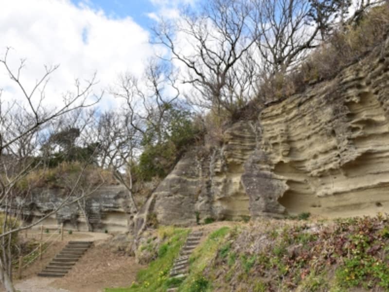 お猿畠の大切岸