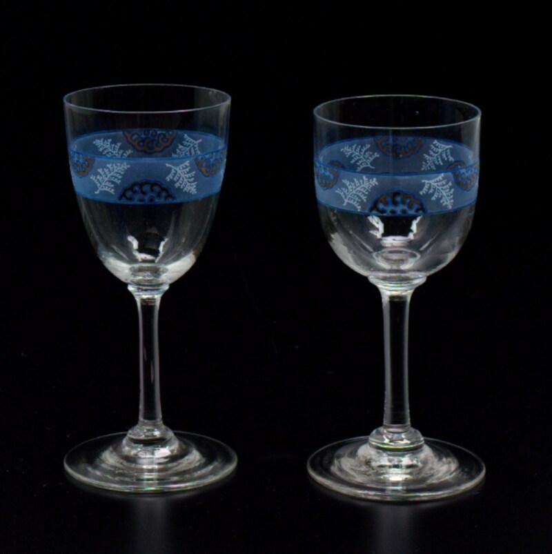 羊歯と雪輪文ワインク?ラス