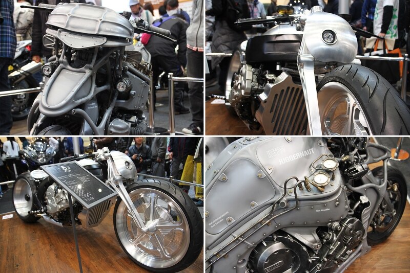 間近で見る二台からは圧巻の迫力が。プロのカスタムがいかほどのものかまざまざと見せつけられたかのよう