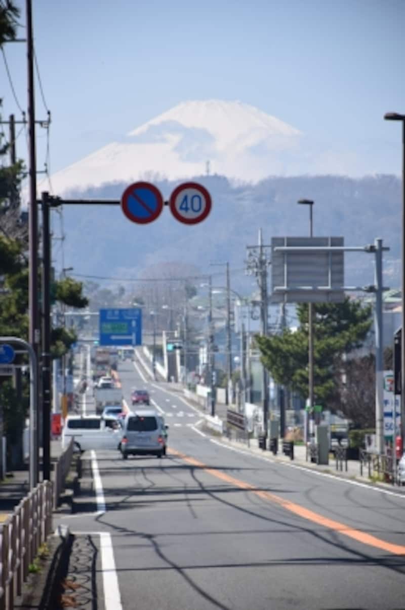 旧吉田茂邸前からの富士山の眺望