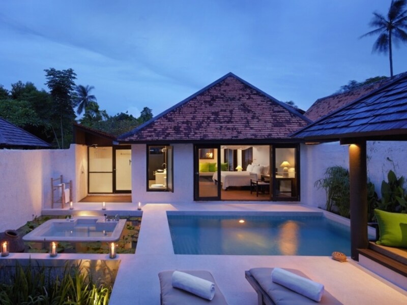 100平米ほどの広さがあるプールヴィラ