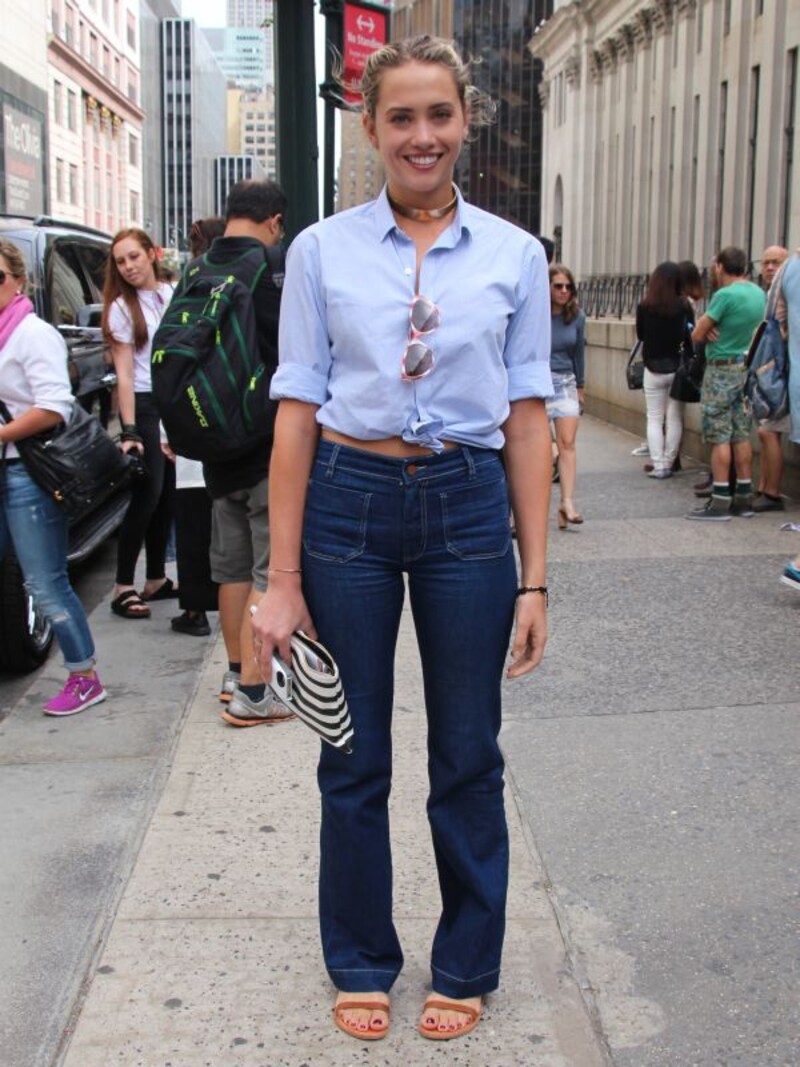 70's風フレアジーンズ