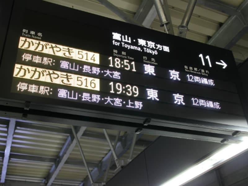 金沢駅電光掲示