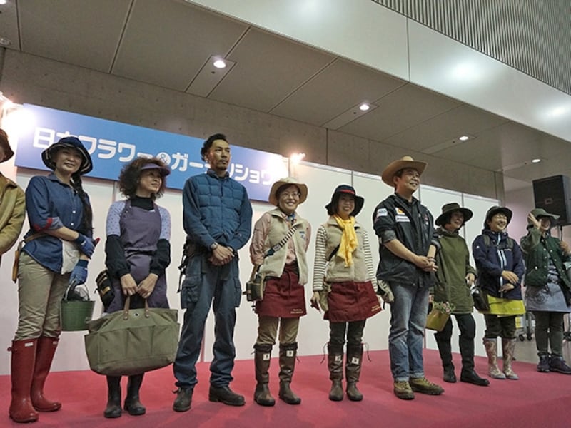 園芸ファッションショーのモデルの皆さん