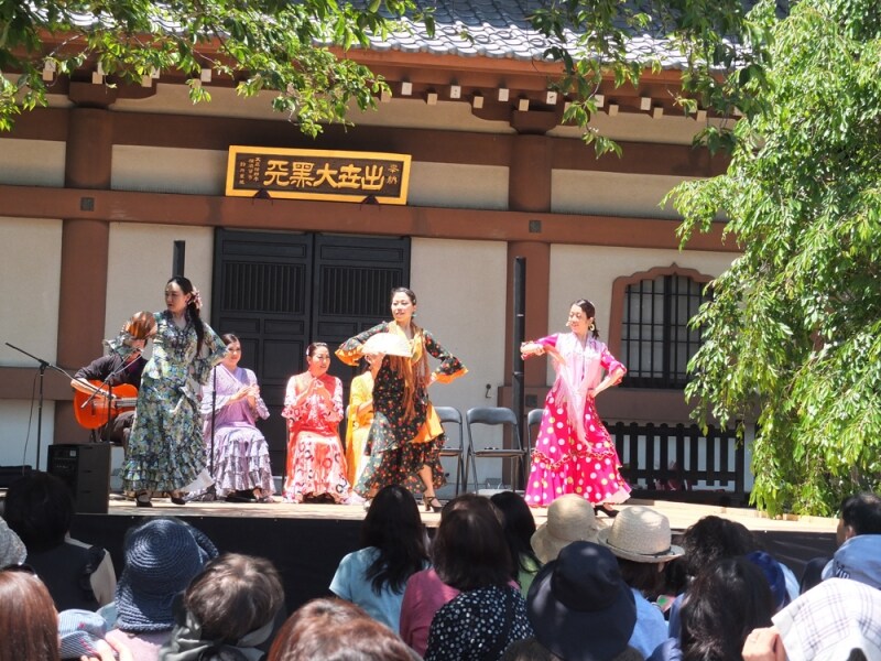 イベントステージのフラメンコのパフォーマンス