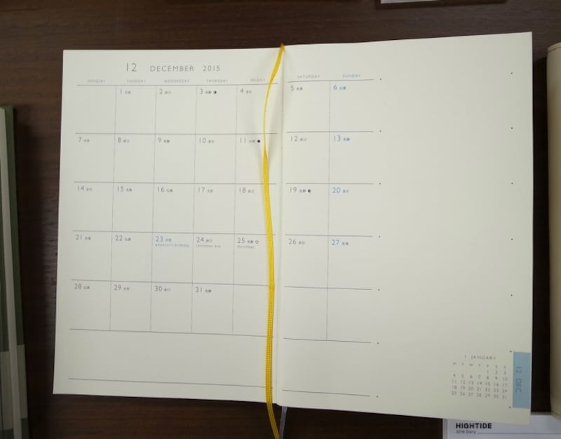 ハイタイドundefinedA6ロング レフト ウィークリー フォーマット