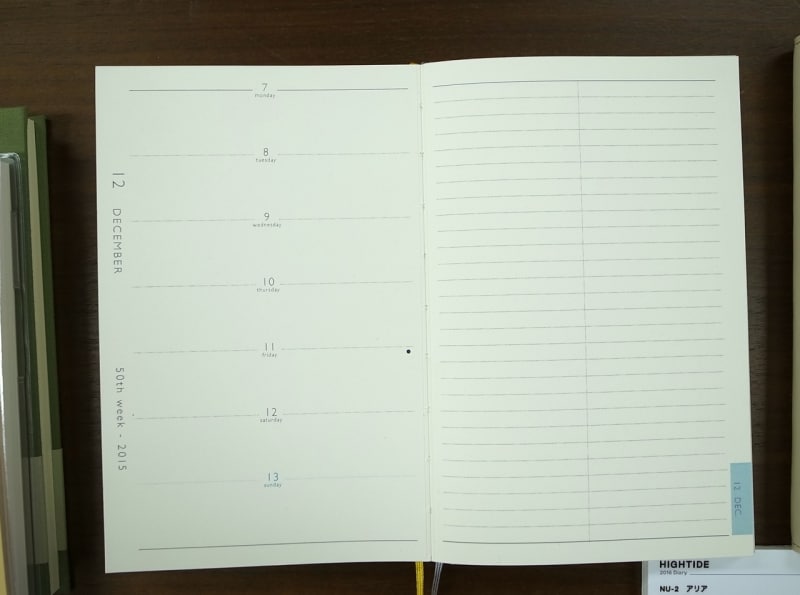 ハイタイドundefinedA6ロング レフト ウィークリー フォーマット