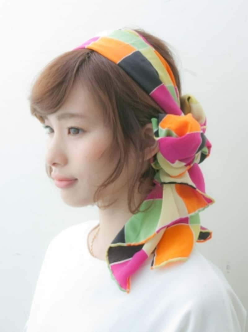 2 2 簡単おしゃれ ボブスカーフヘアアレンジ ヘアアレンジ All About