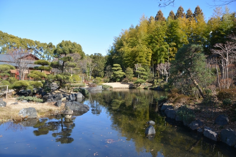 のんびりと過ごせる日本庭園