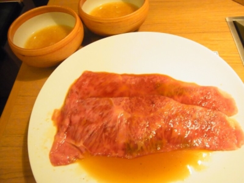 サーロインの矢澤焼き（１枚1728円）