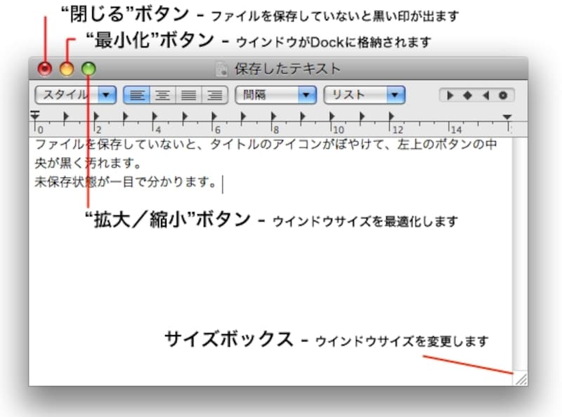 ウインドウ操作に慣れることもMacを使いこなすためには必要です（クリックで拡大）