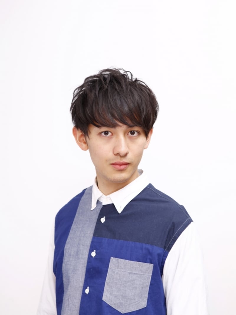 サイドをツーブロック正面