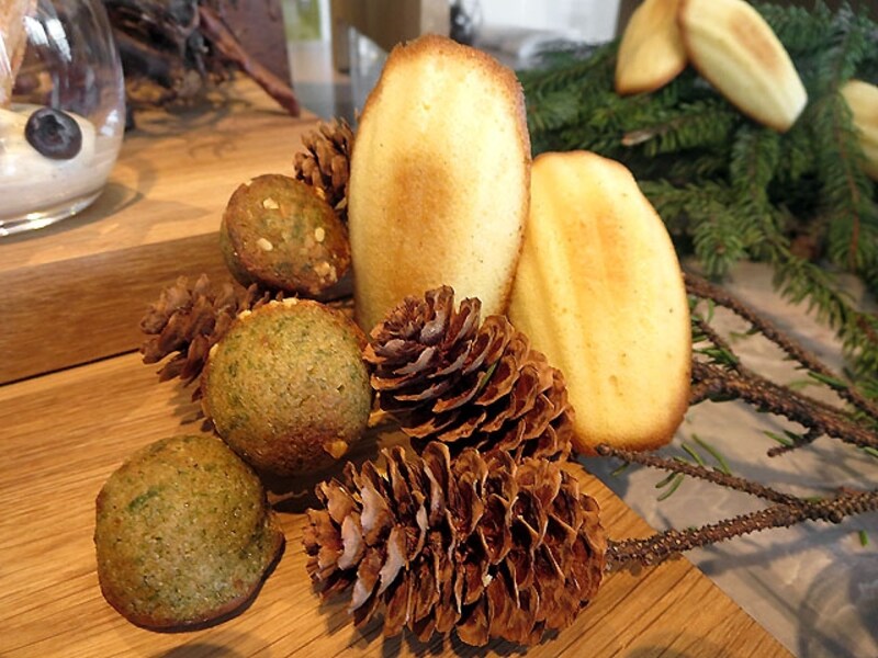 青海苔のフィナンシェ、マドレーヌ