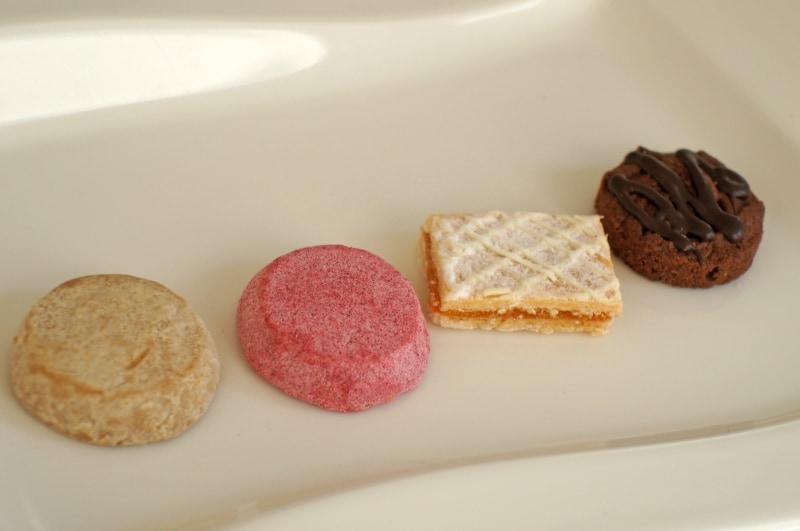 <左から>ピエール、ソレイユ、ウィンナーワッフル、クーローヌundefinedオーundefinedショコラ