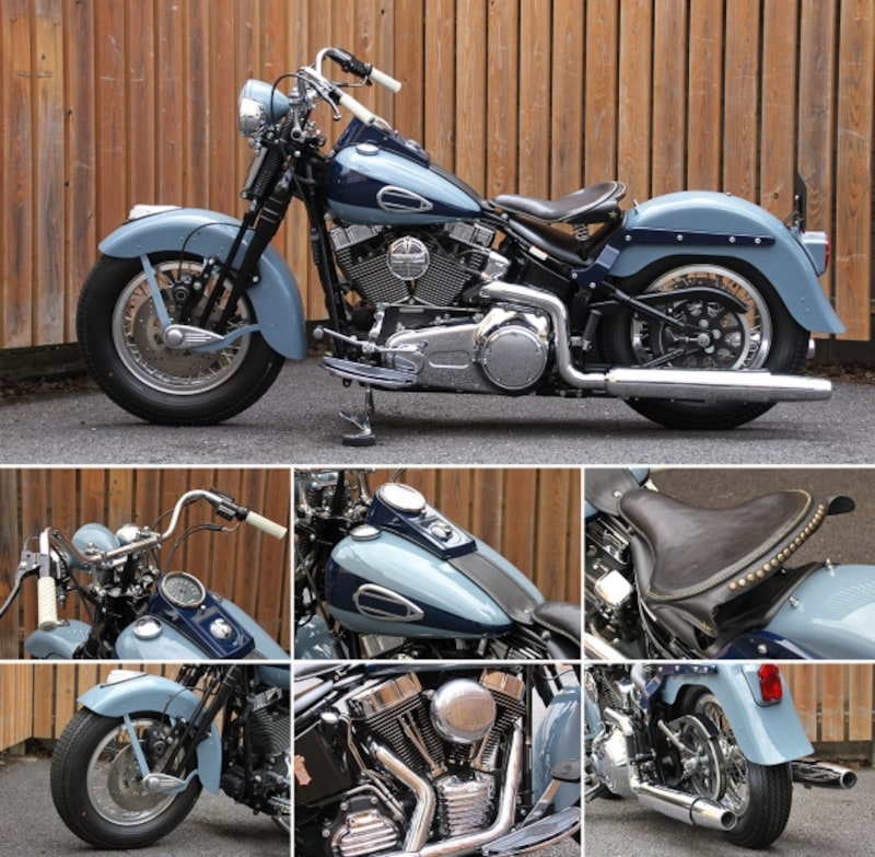 2007年式 スプリンガーソフテイルをベースに、1940年代のナックルヘッドモデルをイメージしてカスタムされた一台