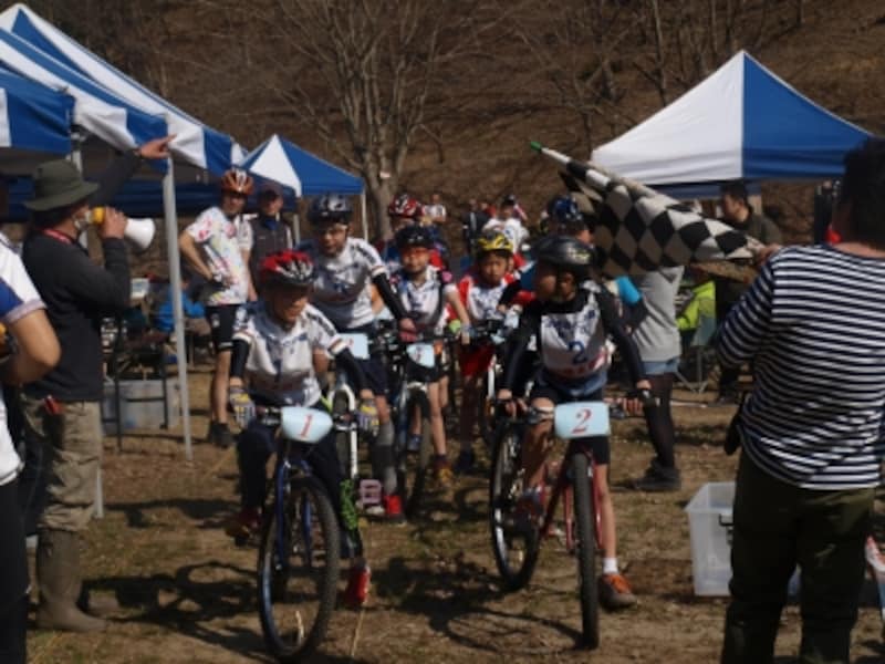 親子レーススタート地点