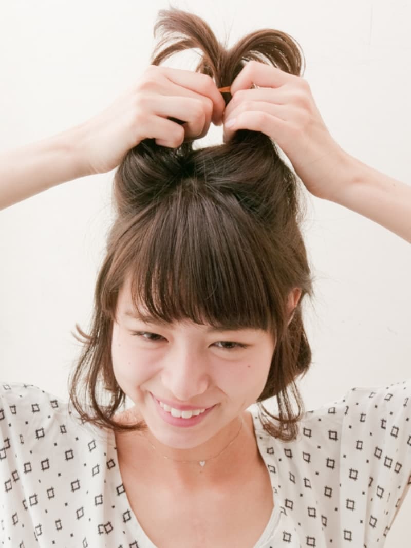 しっかり穴をあけると、くるりんぱしやすい