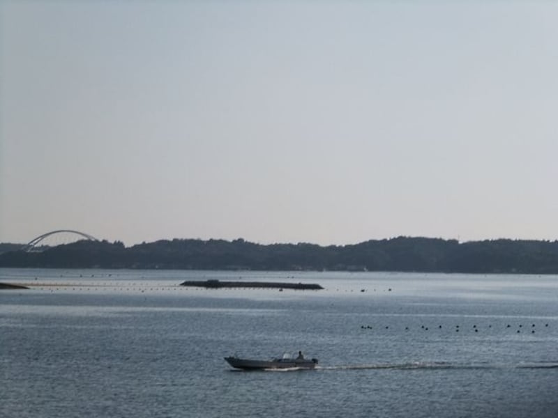 賢島エスパーニャクルーズから眺める英虞湾の風景（3）／志摩パールブリッジを望む