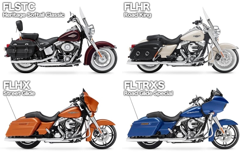 ヘリテイジ、ロードキング、ストリートグライド、ロードグライドの4車種がアメリカツーリングツアー向け
