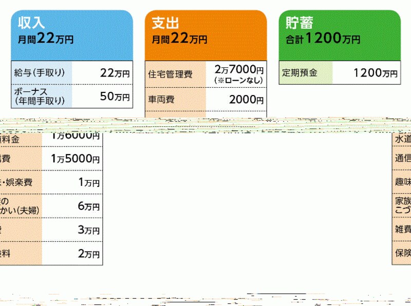 Tさんの家計収支データ