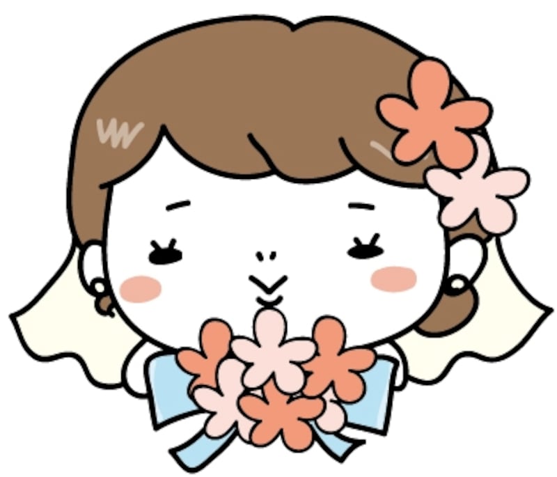 新婦 洋装 結婚式 イラスト カラー かわいい