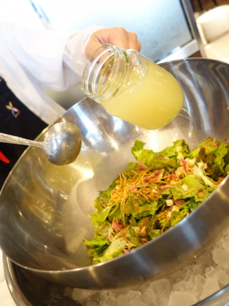 最後はビネガードレッシングで