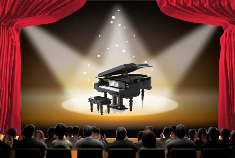 ステージとピアノのイラスト