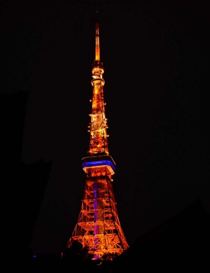 増上寺から見た東京タワー