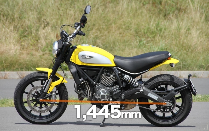 ホイールベースが1,445mmと非常にコンパクトにまとめられている