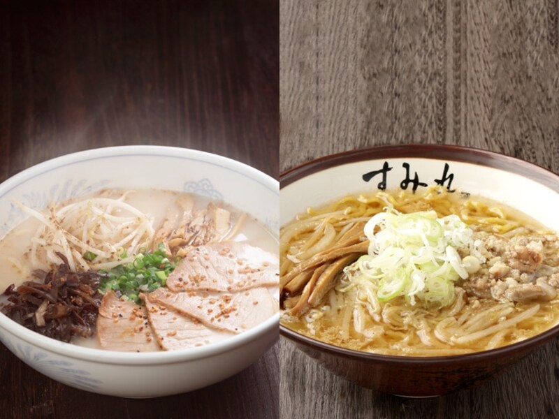 こむらさき「王様ラーメン(800円、ミニ570円)」→すみれ「味噌ラーメン(900円、ミニ570円)」