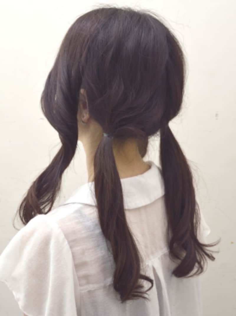 夏の麦わら帽子に似合うツインテールヘアアレンジ ヘアアレンジ All About