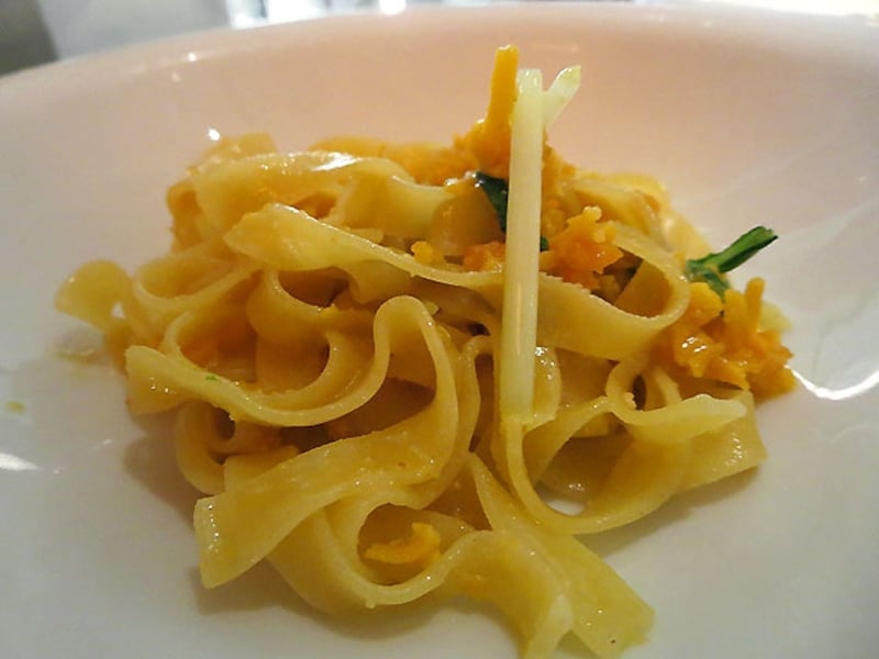 タリアテッレとからすみソース