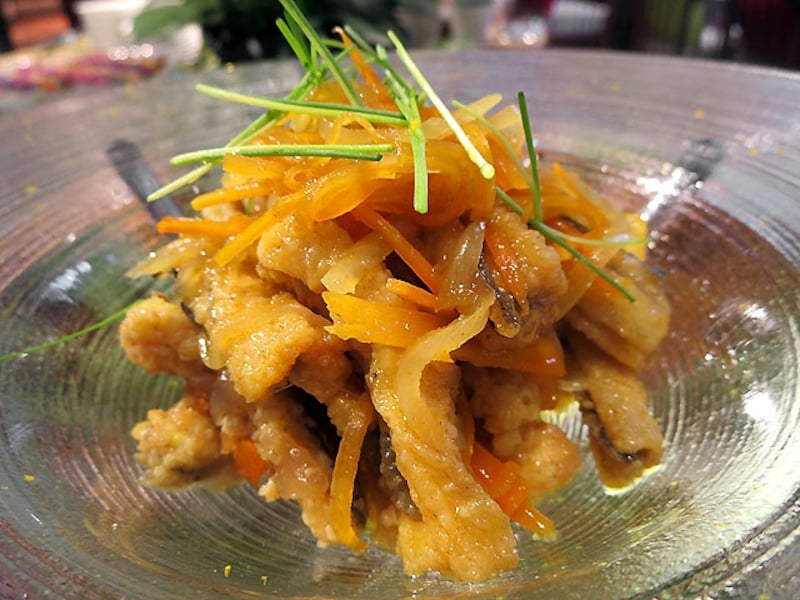 穴子のカルピオーネ カレー風味