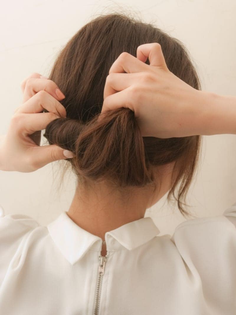 センターに向かって入れ込んでいくとたるみがとれる