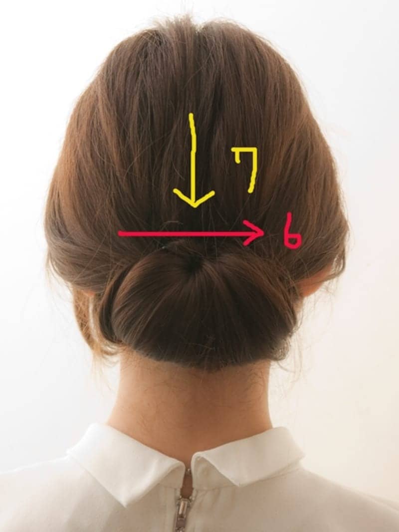 アメピンをさす方向