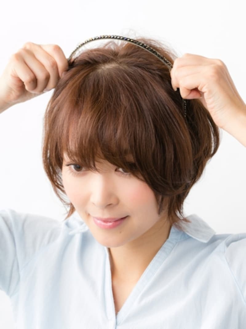 カチューシャをセット