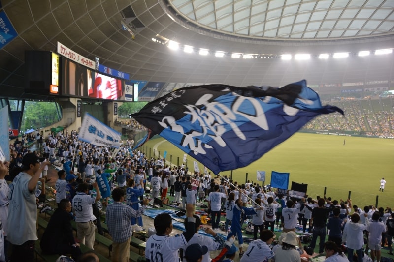 ライオンズが攻撃しているときには全員総立ちとなるレフトスタンド