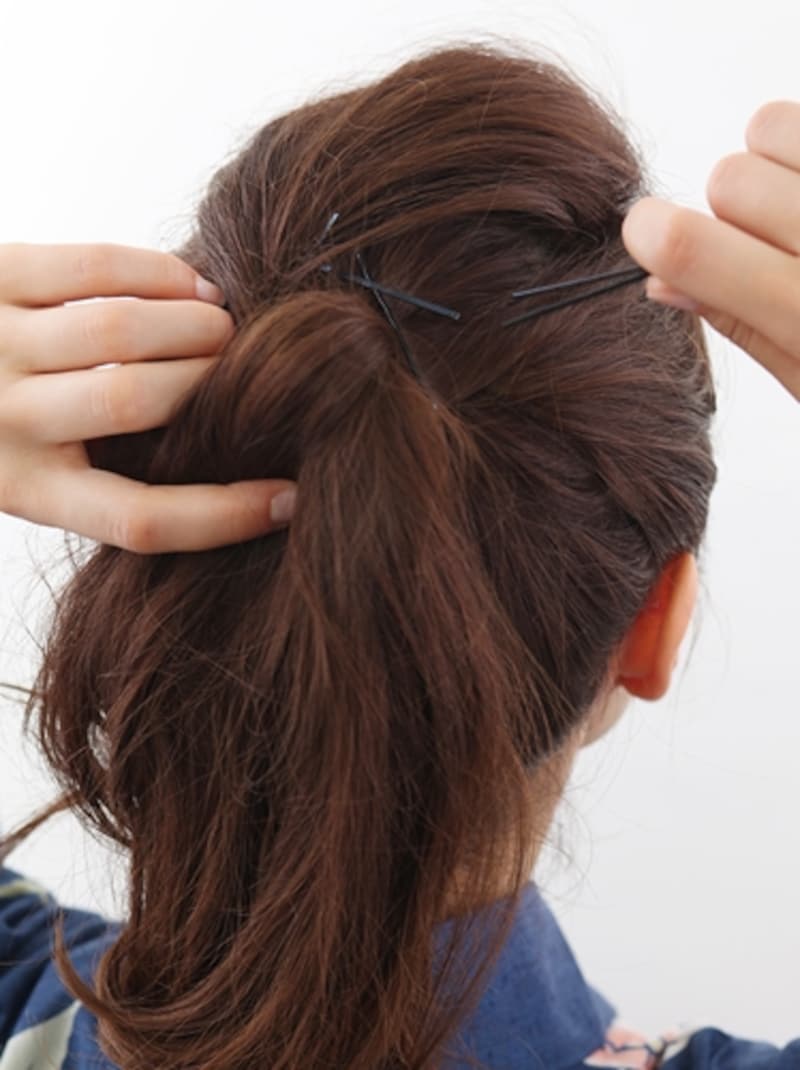 巻きつけるのではなく、重ねるだけでOK