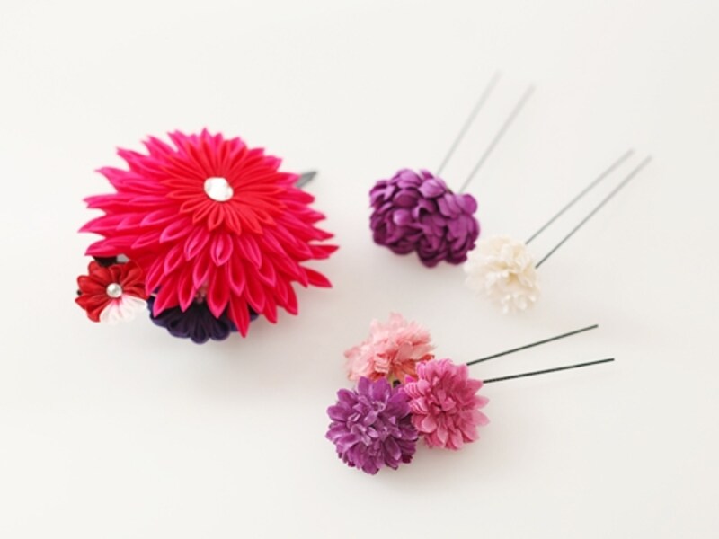 お花のUピンとクリップ