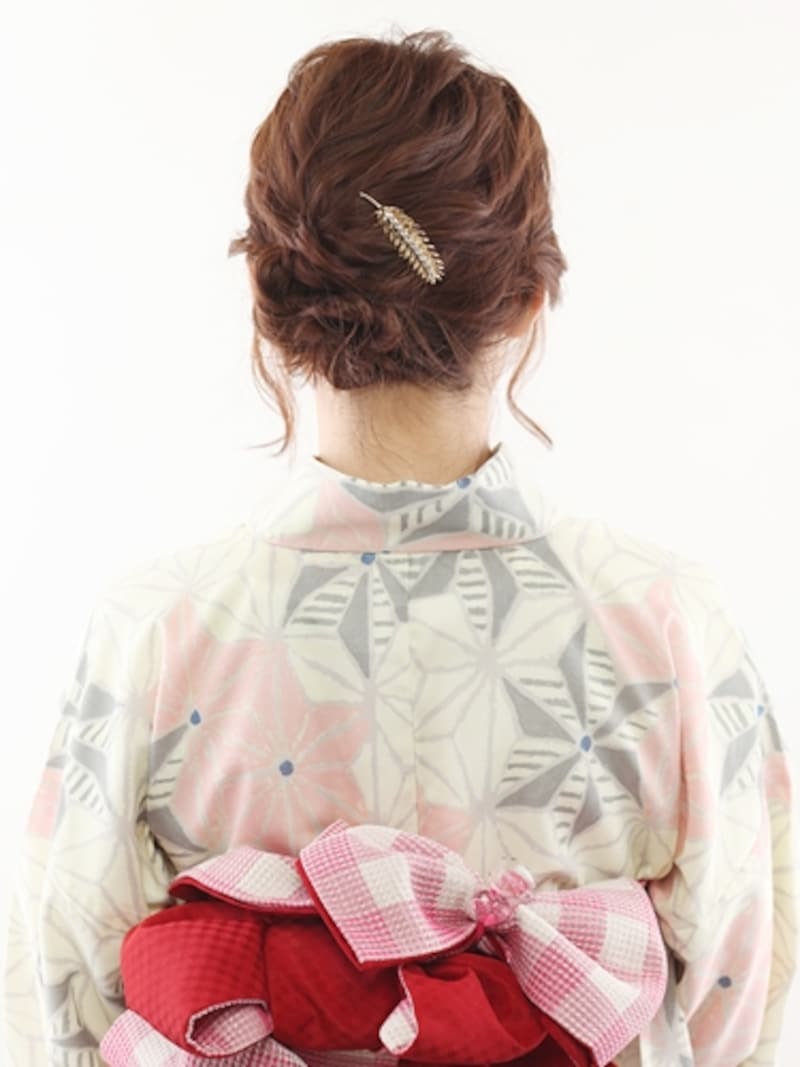 ボブ浴衣・男子ウケ上々の清楚なまとめ髪