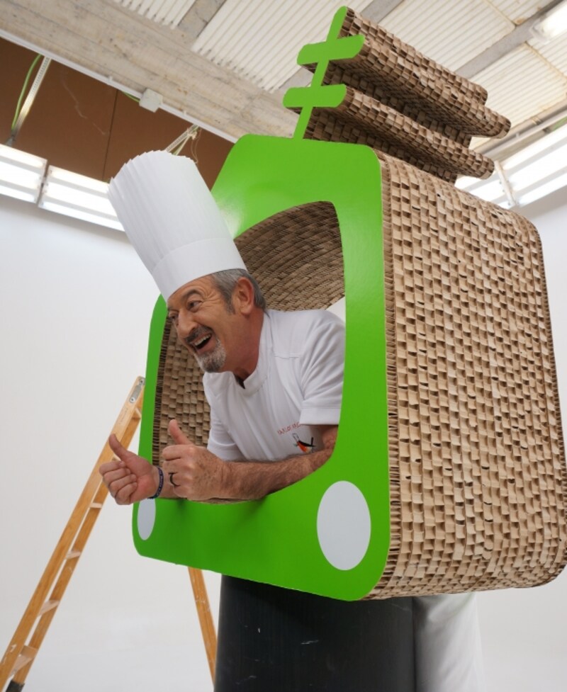 TV撮影中のアルギニャーノさん