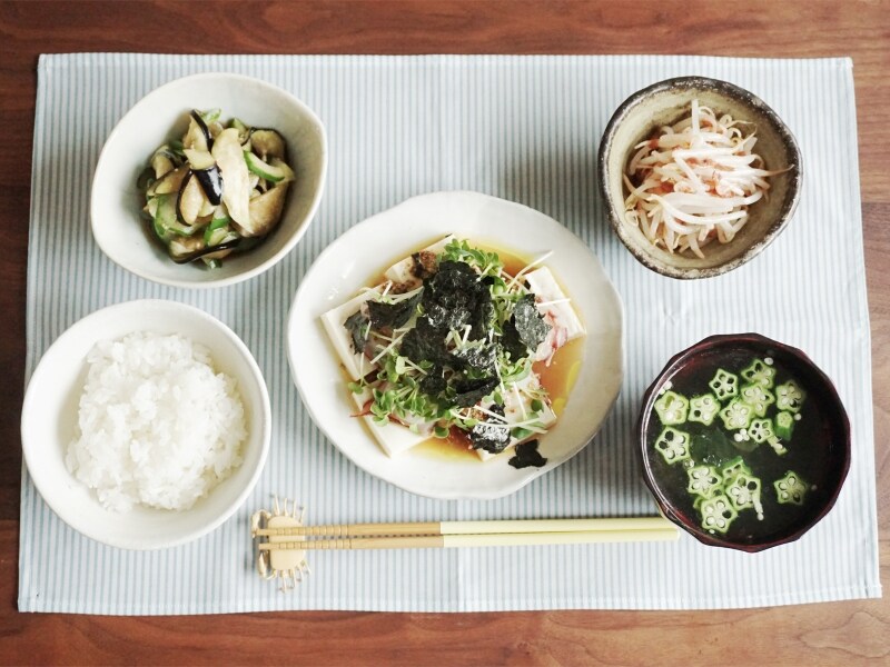 タコと豆腐の和風カルパッチョ定食