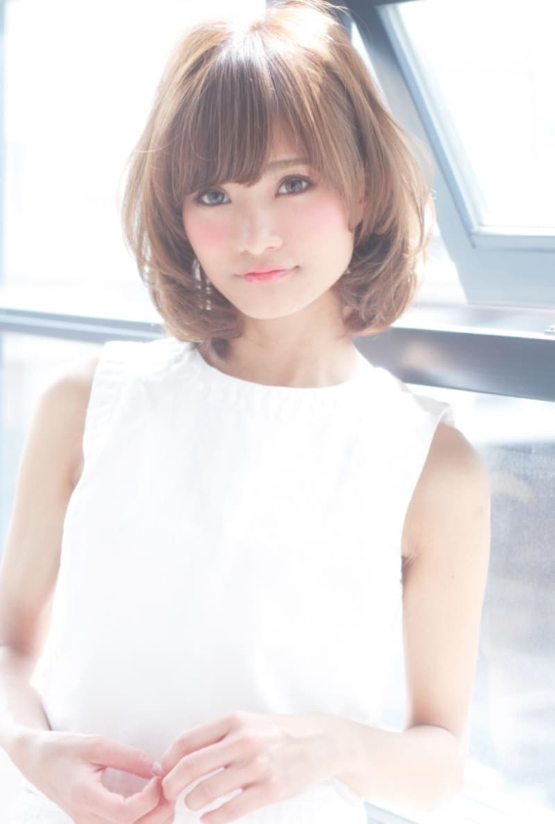 自然なストレートundefined小顔ボブ